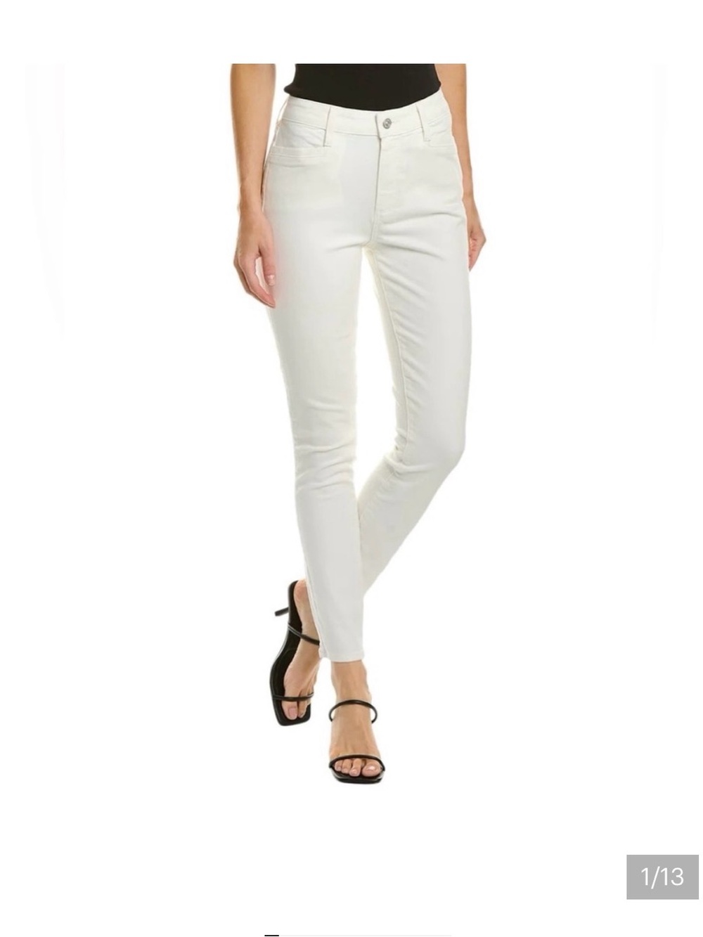 Paige Women's Hoxton Ankle Light Ecru White Ankle Jean in Size 27